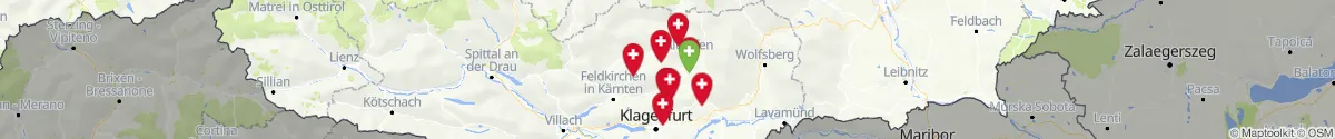 Kartenansicht für Apotheken-Notdienste in der Nähe von Althofen (Sankt Veit an der Glan, Kärnten)